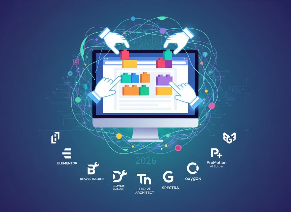 Image consisting of drag and drop wordpress page builders