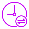 Icon depicting a clock and fast WordPress migration